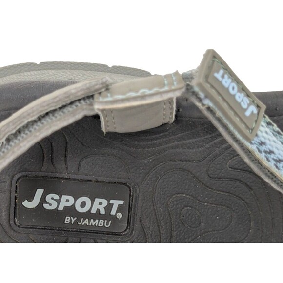 CUTE!  J Sport By Jambu Strappy Gray Blue Sandals Womens sz 8 - Picture 2 of 10